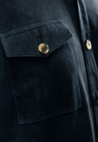 18N62 Regular fit Overhemd 'NEFran' in Blauw