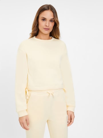 Sweat-shirt LASCANA en beige : devant