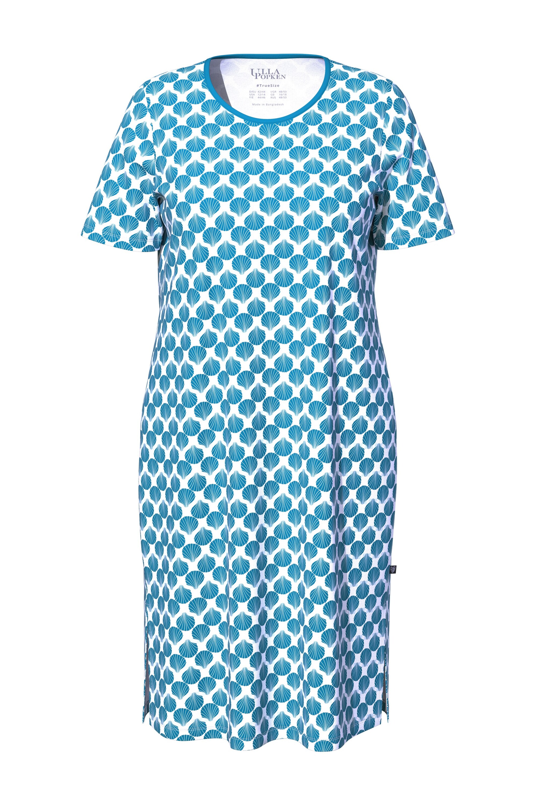 Ulla Popken Nachthemd in Blauw: voorkant