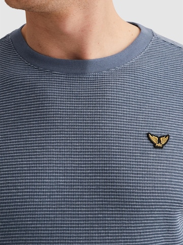 PME Legend Paita 'T-shirt with two-tone stripe pattern and texture' värissä sininen