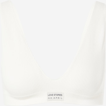 balta OH APRIL Biustjė Liemenėlė 'OH APRIL x LOVE Stories - Josey': priekis