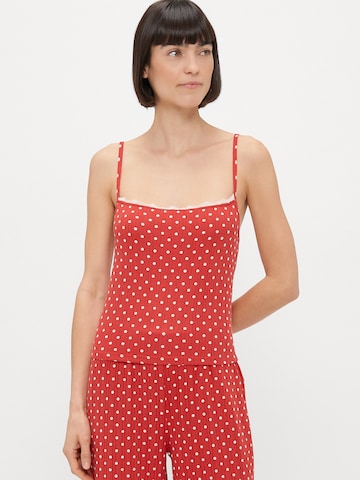 Abercrombie & Fitch Tričko na spaní – červená: přední strana