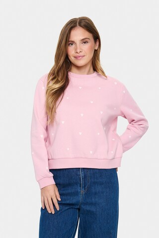 Sweat-shirt 'DagnaSZ' SAINT TROPEZ en rose : devant