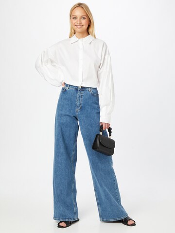 Femme Luxe Blouse in White
