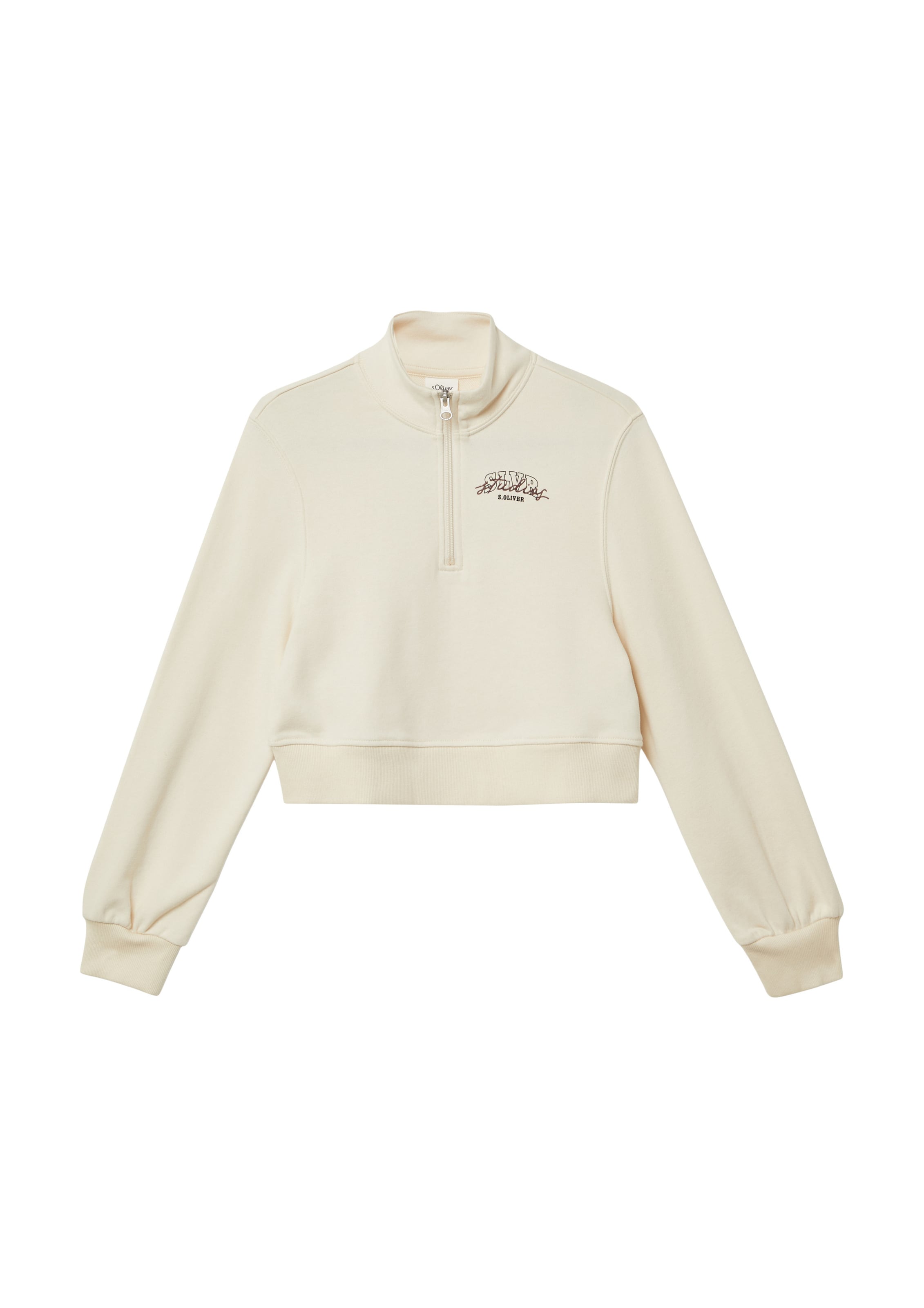 s.Oliver Sweatshirt in Beige: Vorderseite