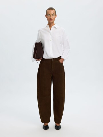 SELECTED Vat Broek in Bruin