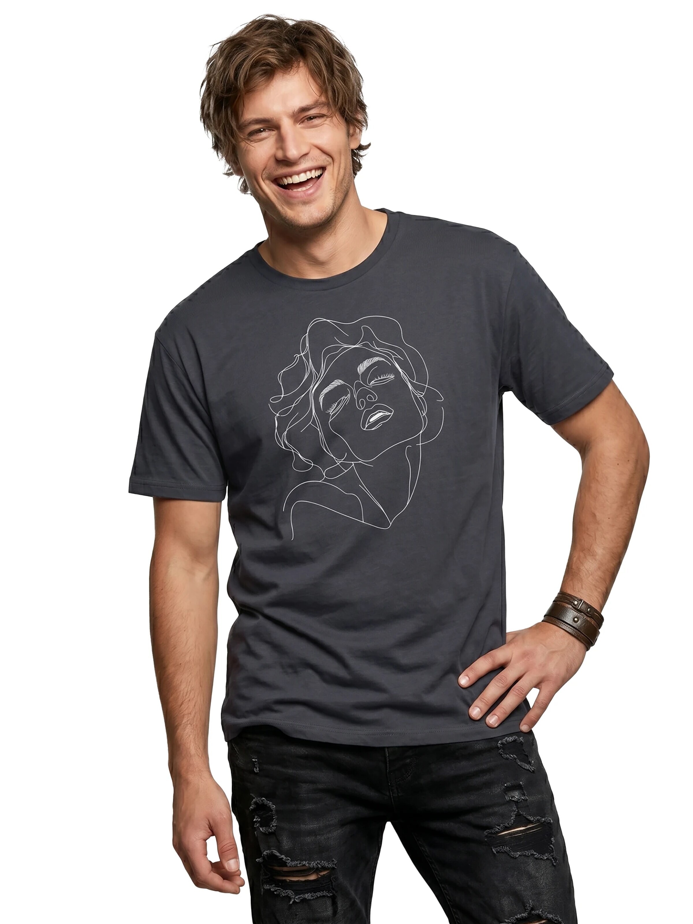 MAKAYA Shirt 'Norma' in Grey