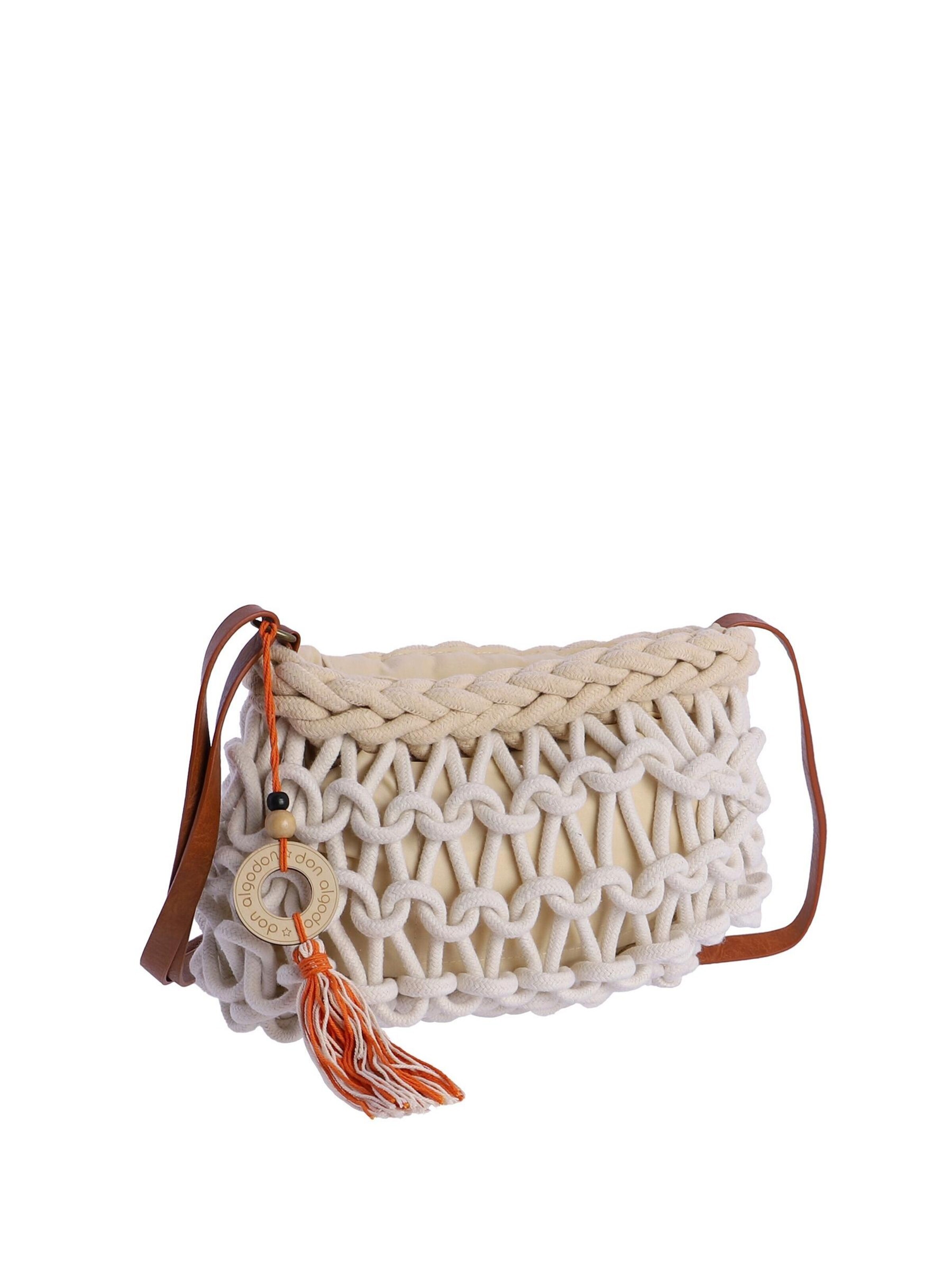 Don Algodon - Bolso de hombro 'Lili' en blanco: frente
