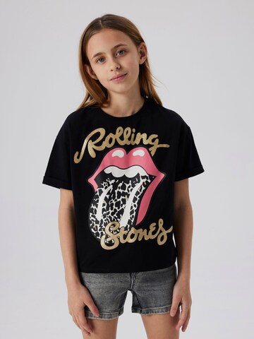 NAME IT Póló 'NKFFarda Rolling Stones' - fekete: elől