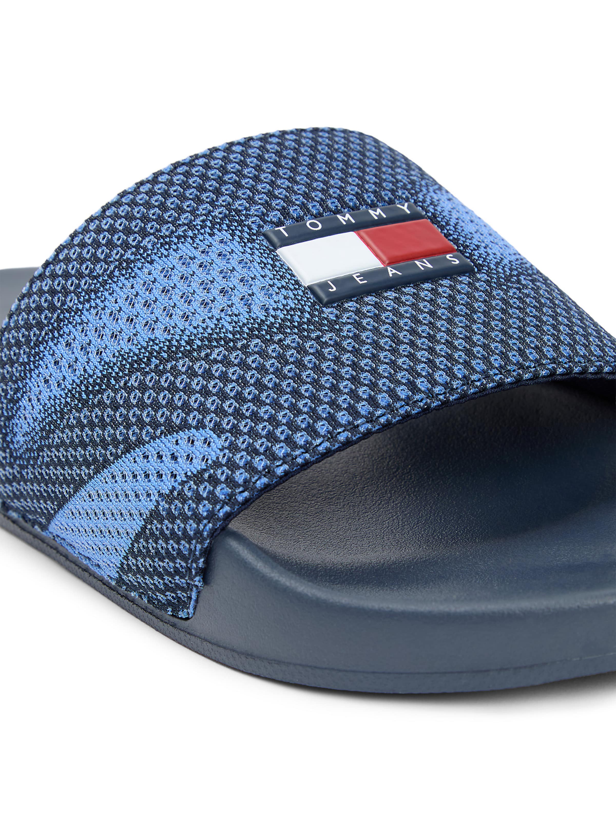 Tommy Jeans Pantolette 'Jacquard' in Blau