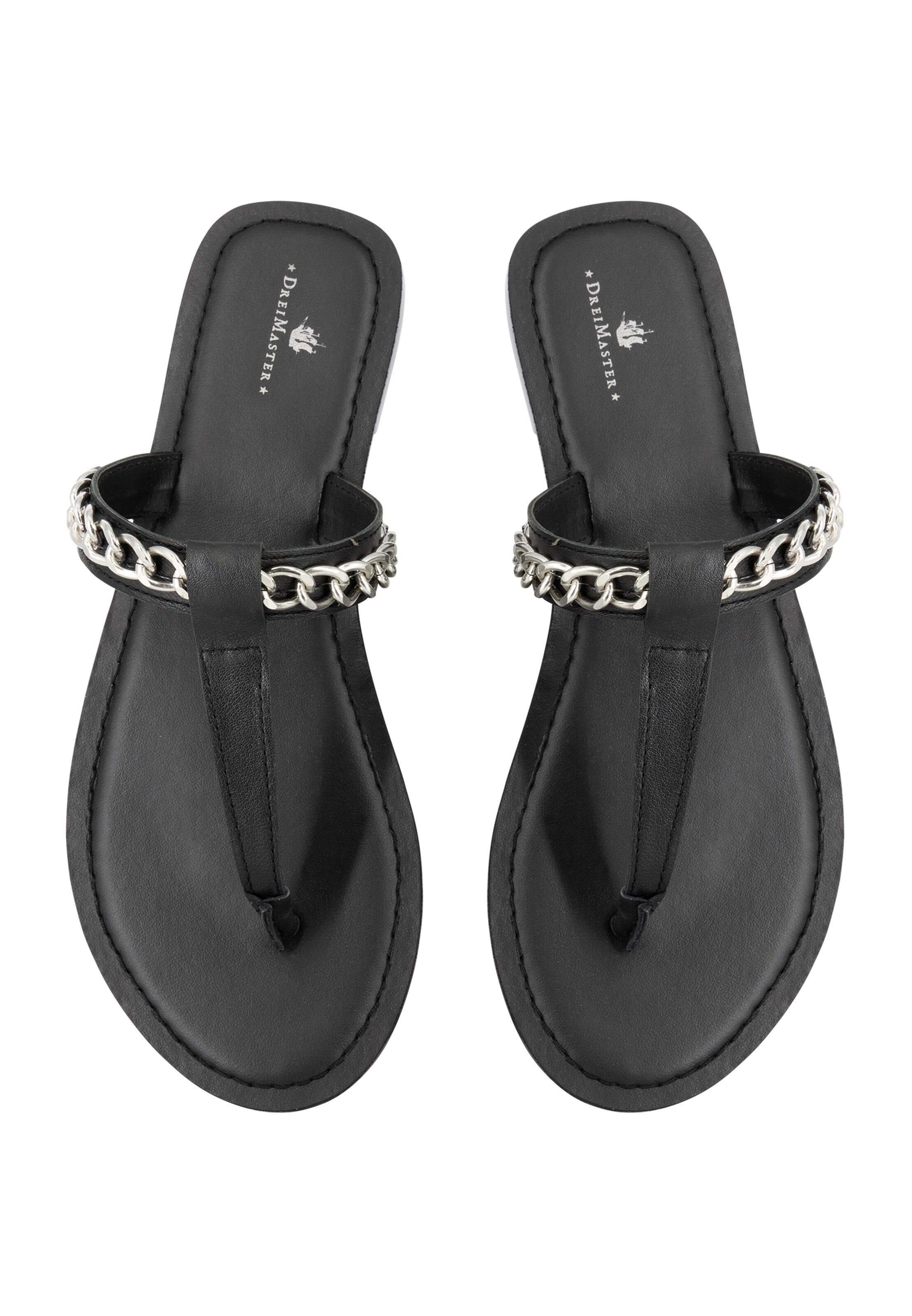 DreiMaster Vintage T-bar sandals 'Boline' in Black