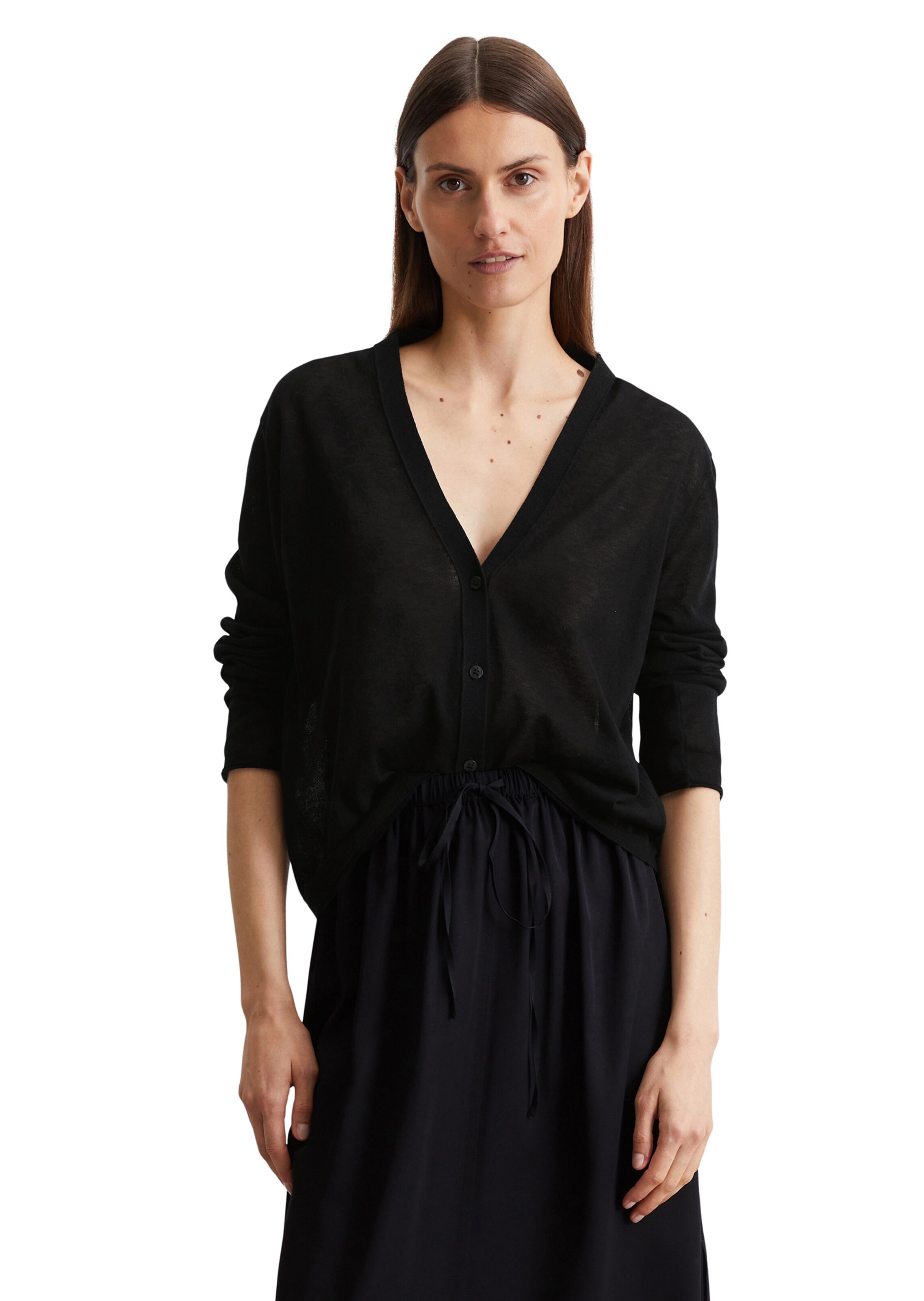 Marc O'Polo Knit cardigan in Black: front