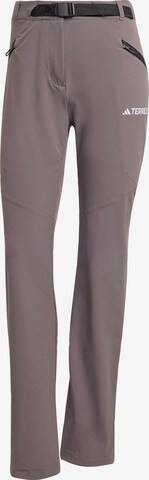 Regular Pantalon outdoor 'Xperior' ADIDAS TERREX en marron : devant