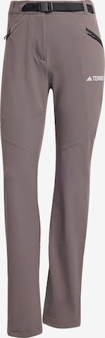 ADIDAS TERREX Outdoor Pants 'Xperior' in Brown: front
