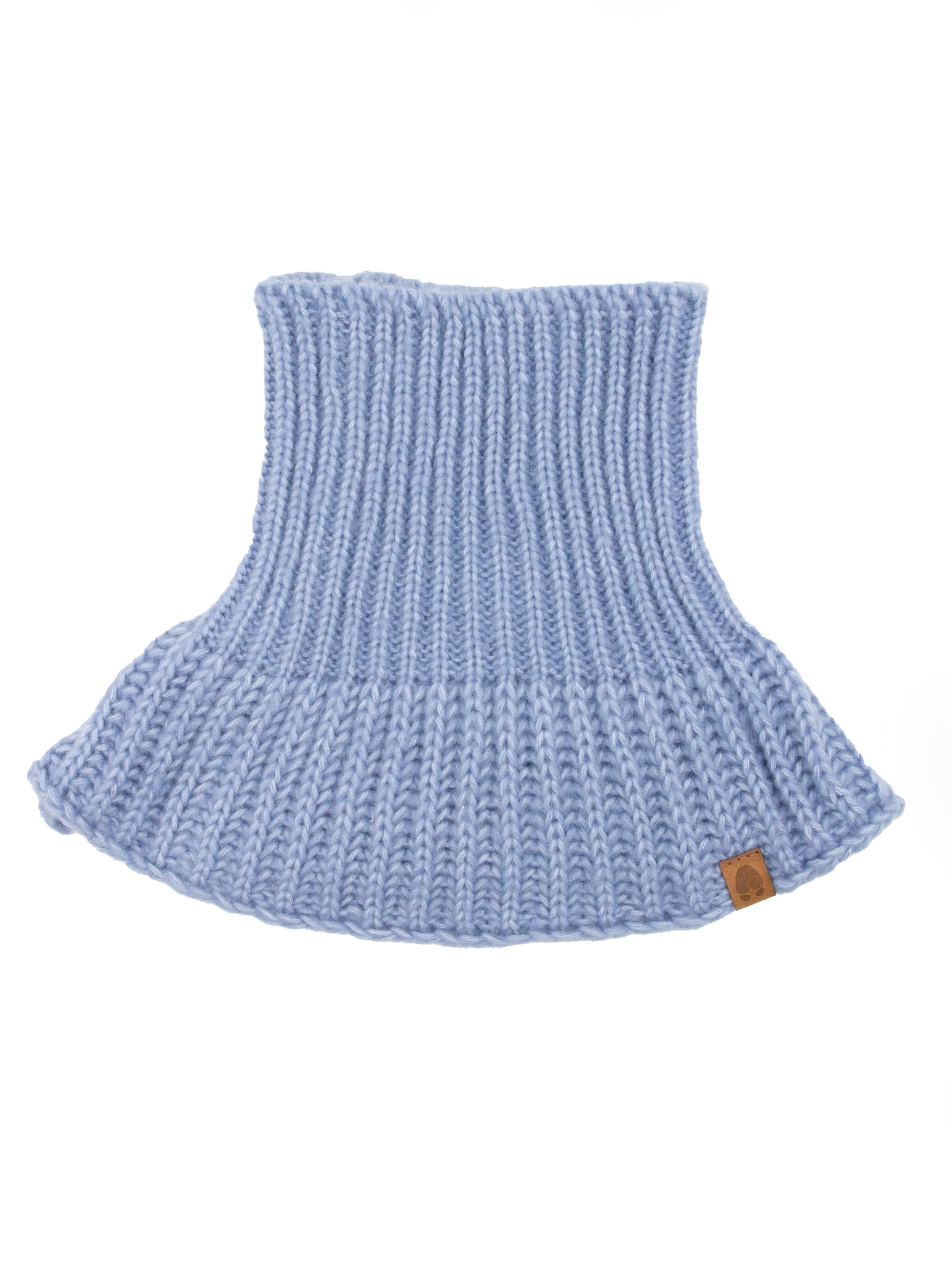 KOPYTO Schal 'BUBO' in Blau: Vorderseite