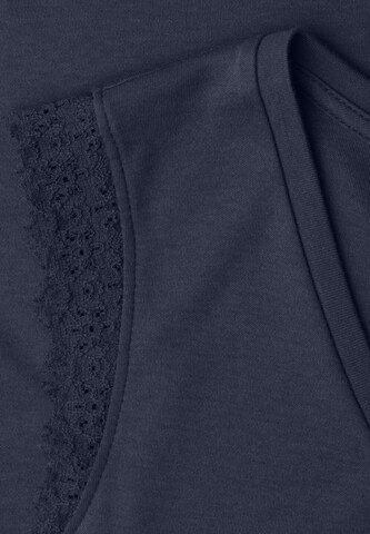 Street One Studio Top mit V-Neck und Rüschen in Blau