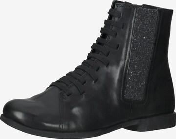 THINK! Lace-Up Ankle Boots in Black: front