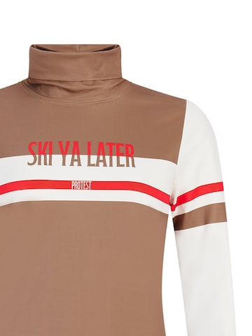 PROTEST Sportief sweatshirt 'PRTCreate' in Bruin