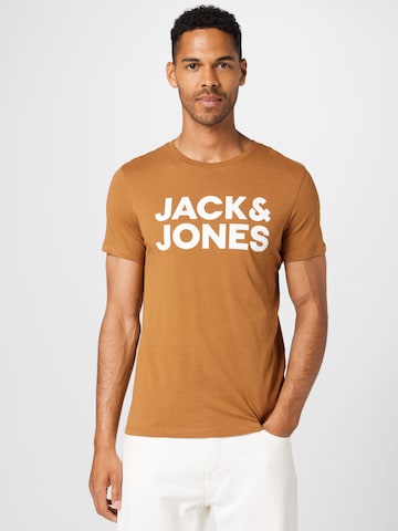 JACK & JONES Shirt in Brown: front