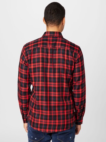 Only & Sons Slim fit Button Up Shirt 'Ari' in Red