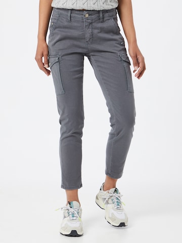 Coupe slim Jeans cargo 'Amelie' Gang en gris : devant