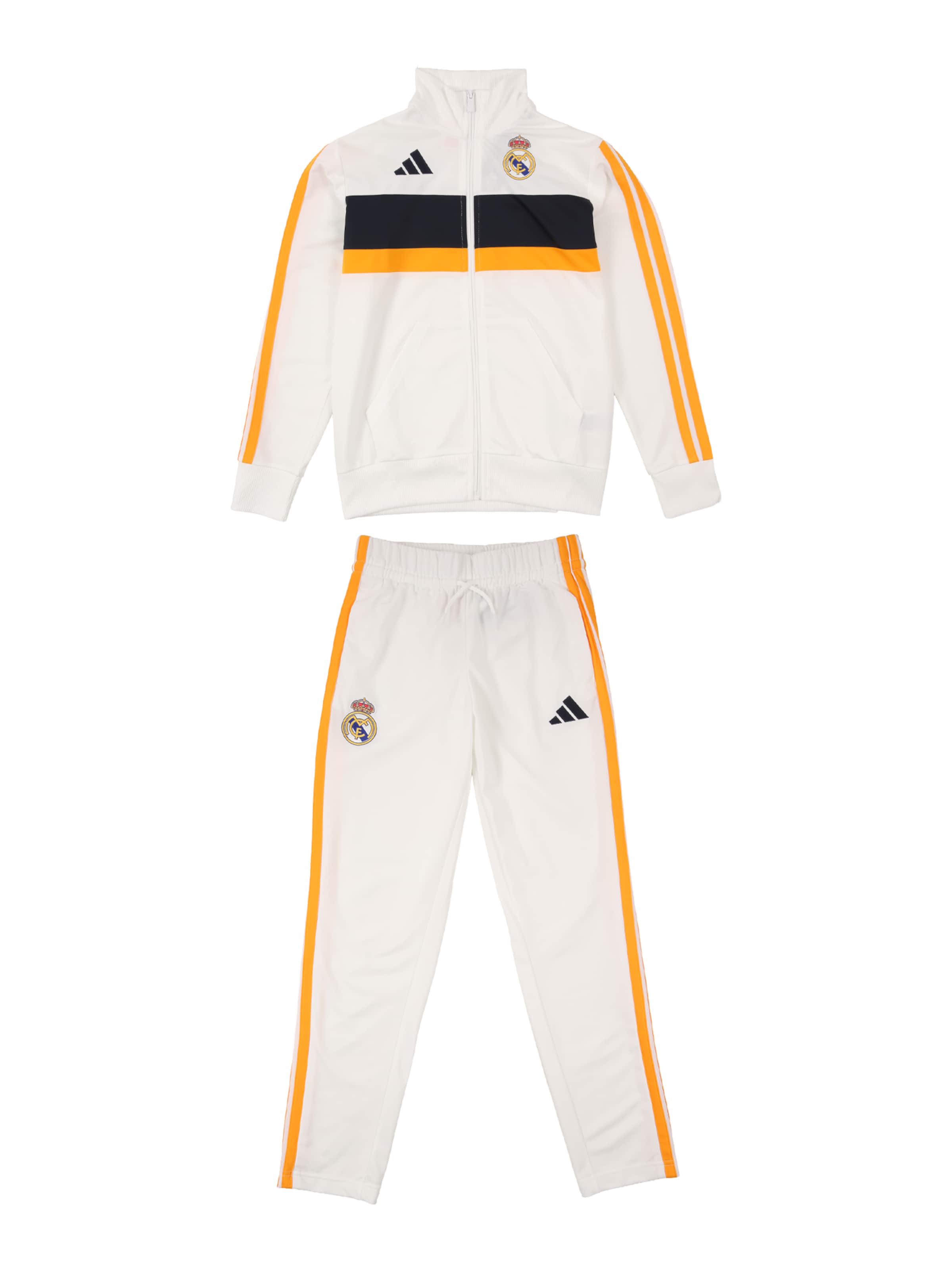 balta ADIDAS PERFORMANCE Sportinis kostiumas 'REAL': priekis