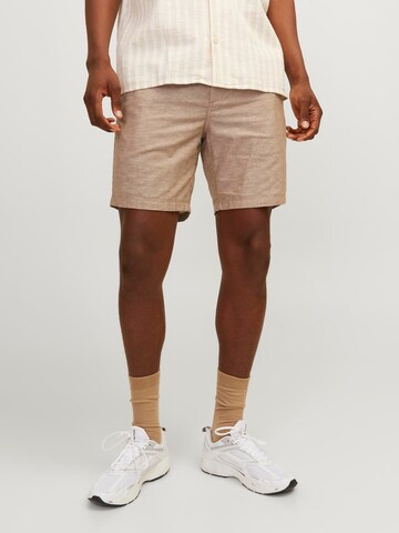 JACK & JONESregular Chino hlače 'ACE SUMMER' - smeđa boja: prednji dio