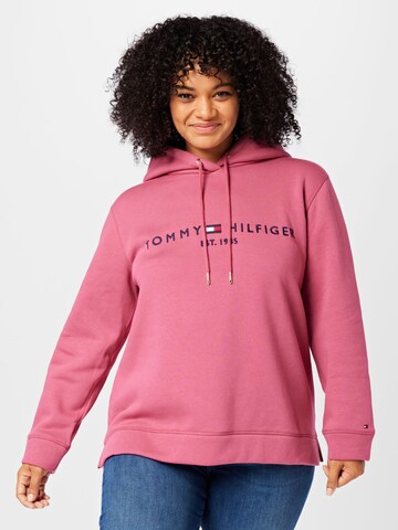 rozā Tommy Hilfiger Curve Sportisks džemperis: no priekšpuses