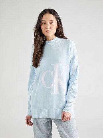 Pull-over Calvin Klein Jeans en bleu : devant