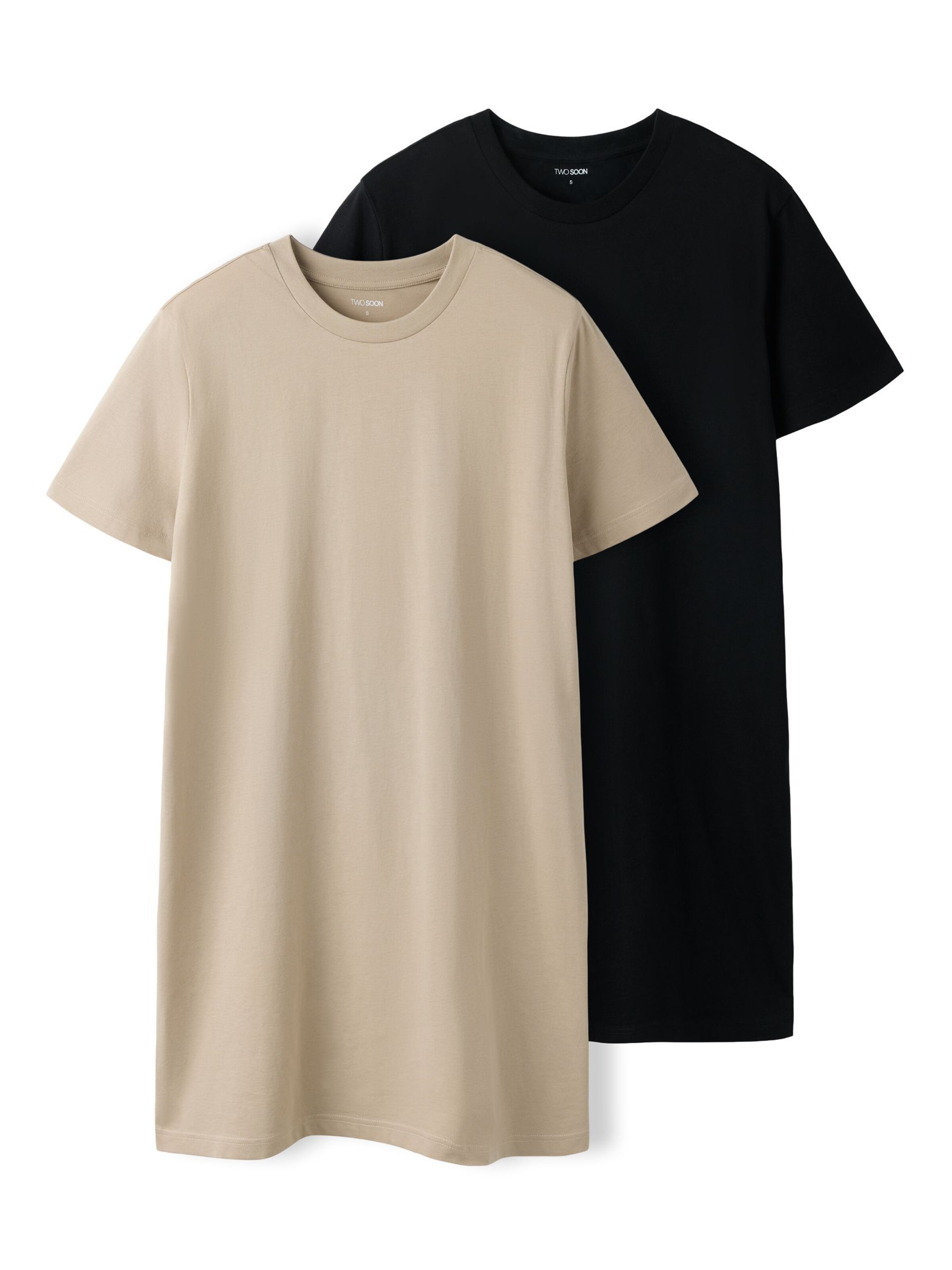 Robe TWO SOON en beige : devant