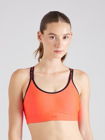 UNDER ARMOUR Bustier Sport-BH 'Infinity' in Orange: Vorderseite