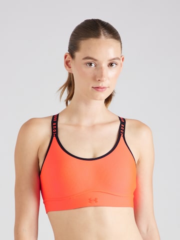 UNDER ARMOUR Bralette Sports Bra 'Infinity' in Orange: front