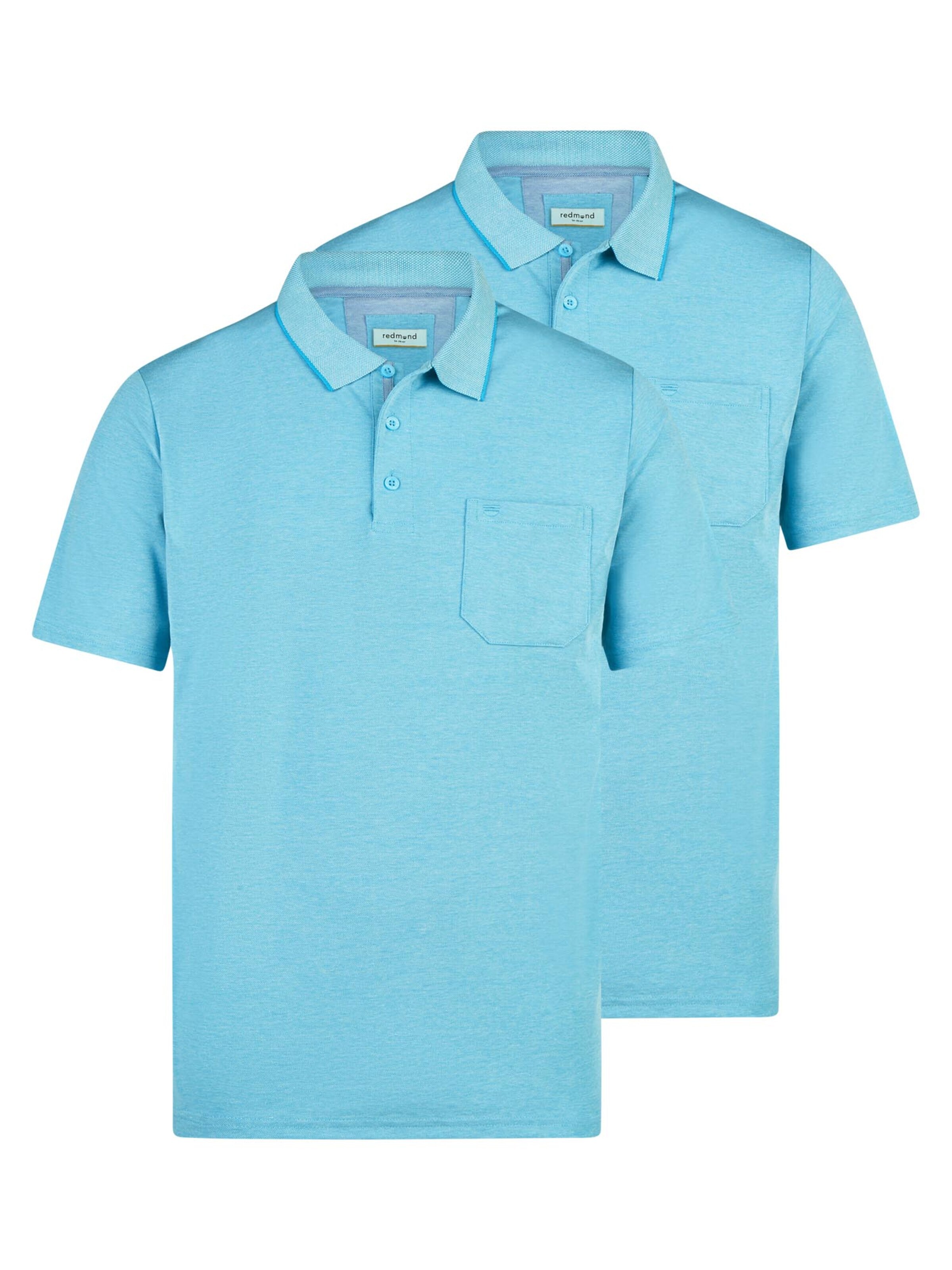 redmond Shirt 'Basic'‌‌‌ in Blau: Vorderseite