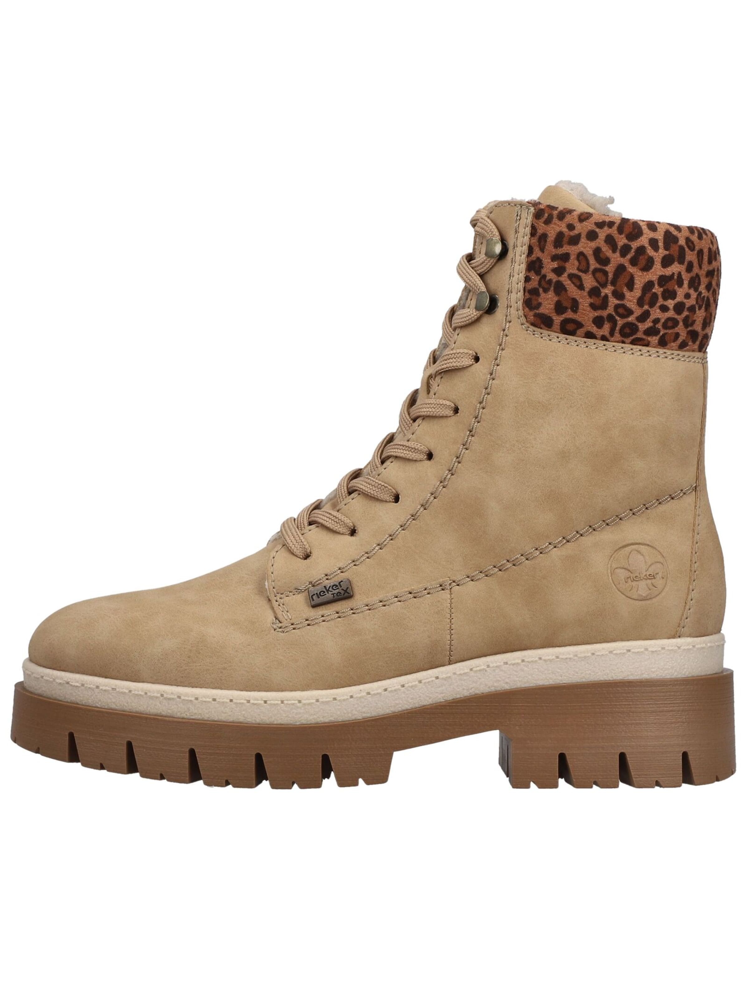 Stivaletto stringato di Rieker in beige: frontale