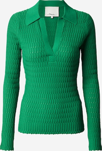 3.1 Phillip Lim Sweater 'HONEYCOMB' in Green: front