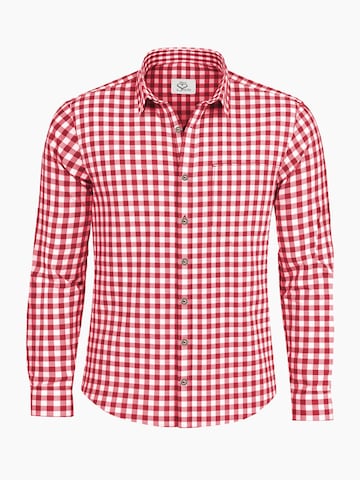 HerzSticht Traditional Shirt 'Hochries' in Red: front