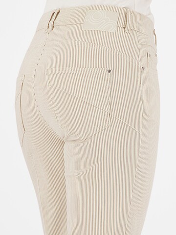 Gardeur Slim fit Trousers 'ZURI126' in Beige