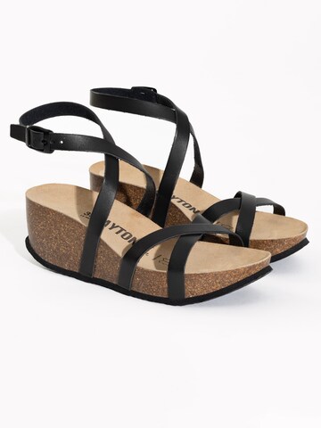 Bayton Strap sandal 'Asteria' in Black