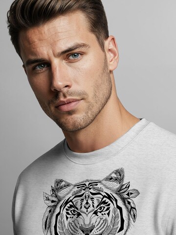 Neverless Sweatshirt 'Tiger'‌ in Grau