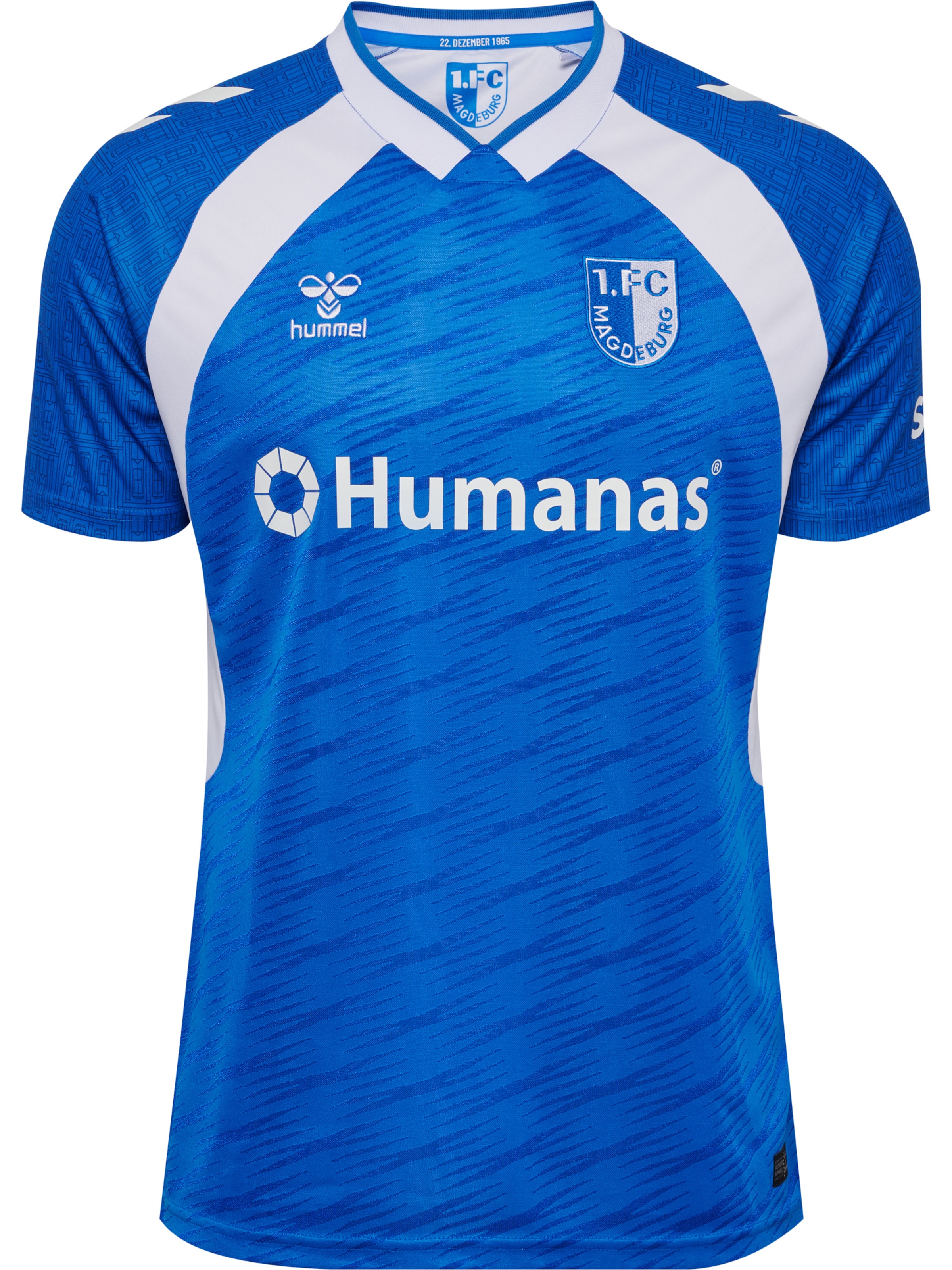 Hummel Trikot '1. FC Magdeburg' in Blau: Vorderseite