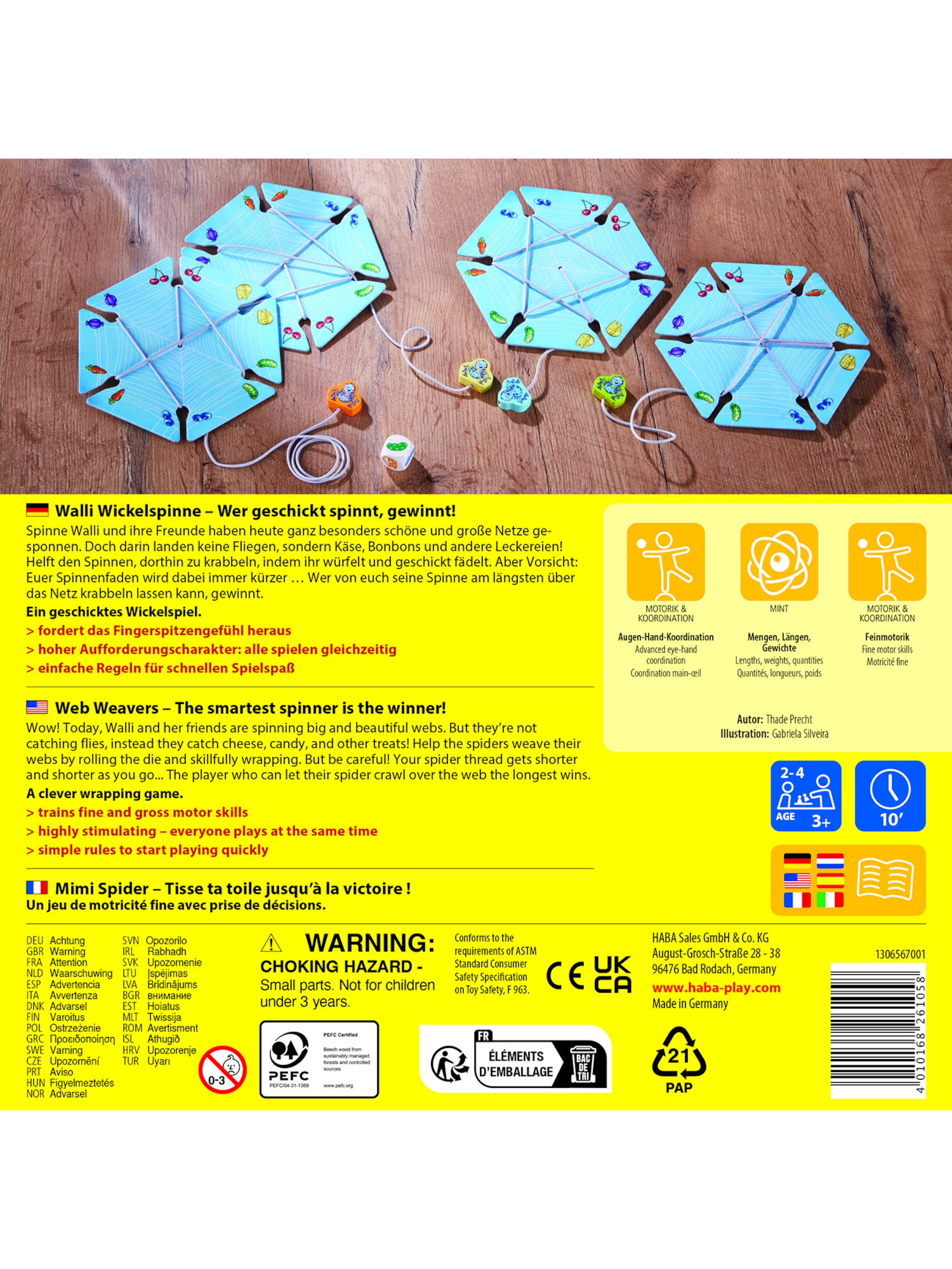 HABA Game ' Walli Wickelspinne ' in Mixed colors