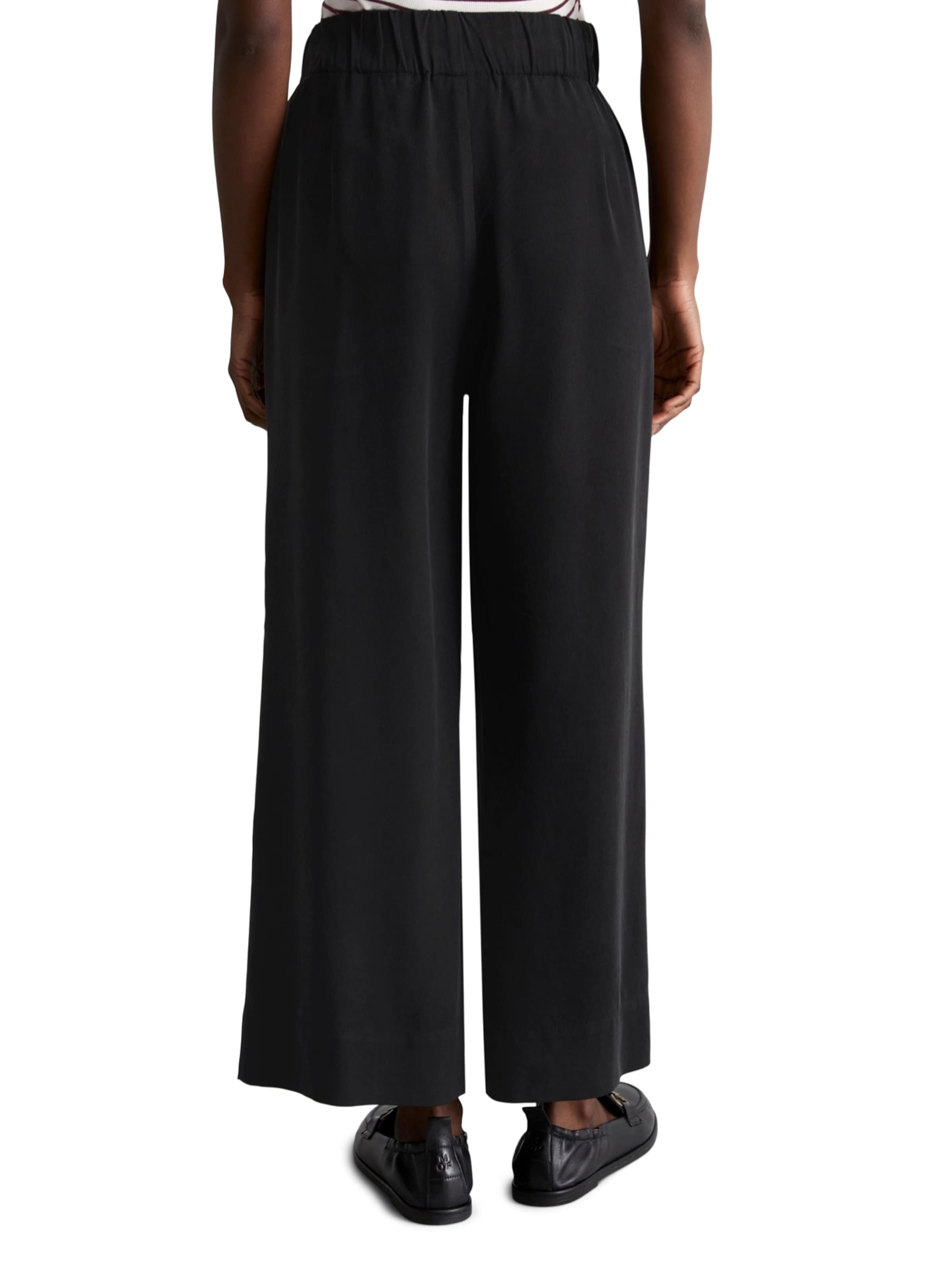 Marc O'Polo DENIM Szeroka nogawka Spodnie w kolorze czarny