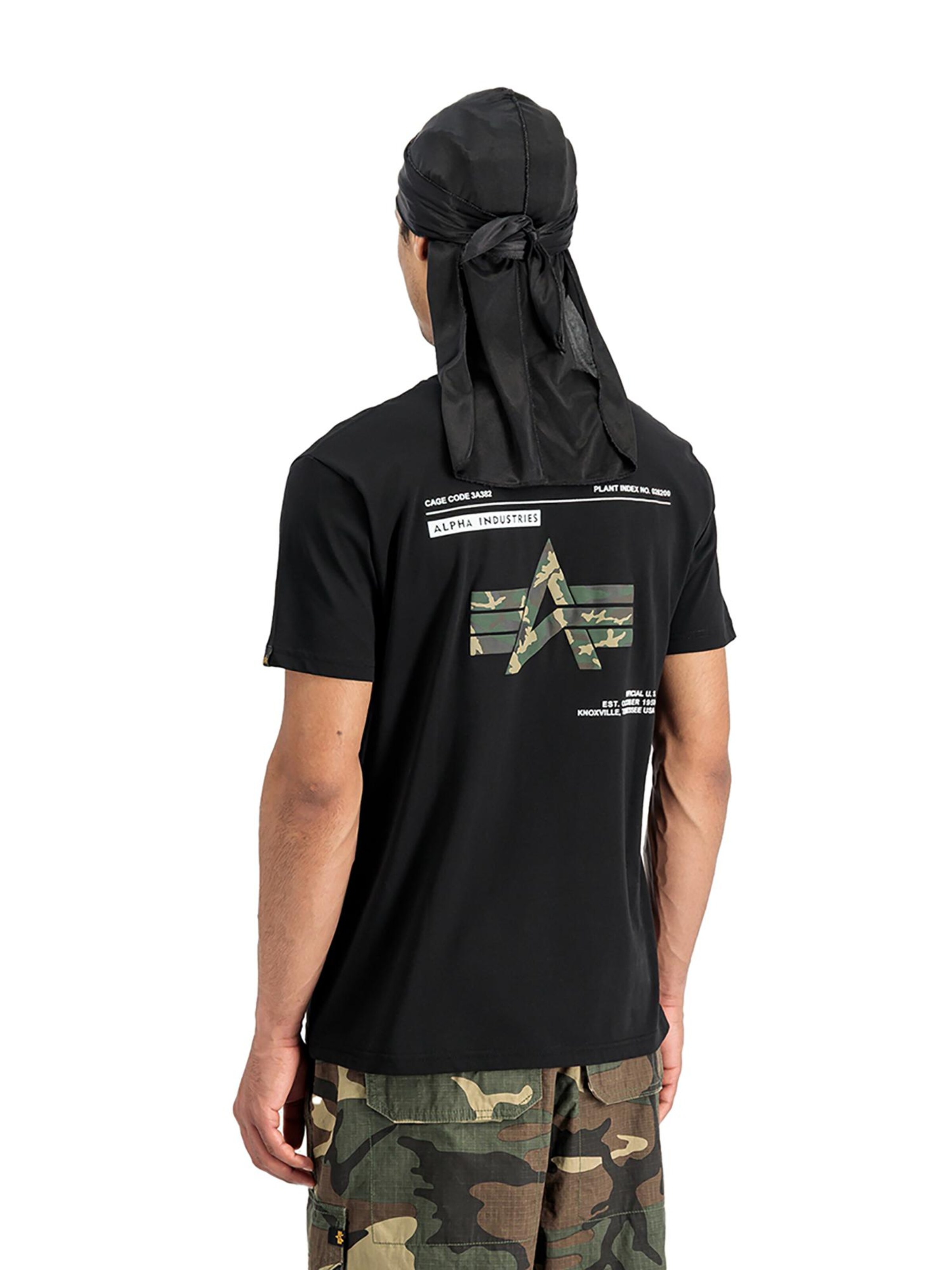 T-Shirt 'Camo' ALPHA INDUSTRIES en noir