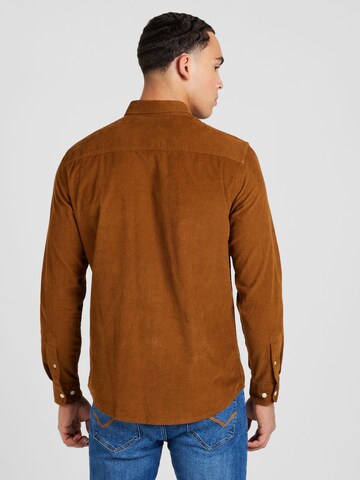 JACK & JONES Slim Fit Hemd 'JJECLASSIC' in Braun