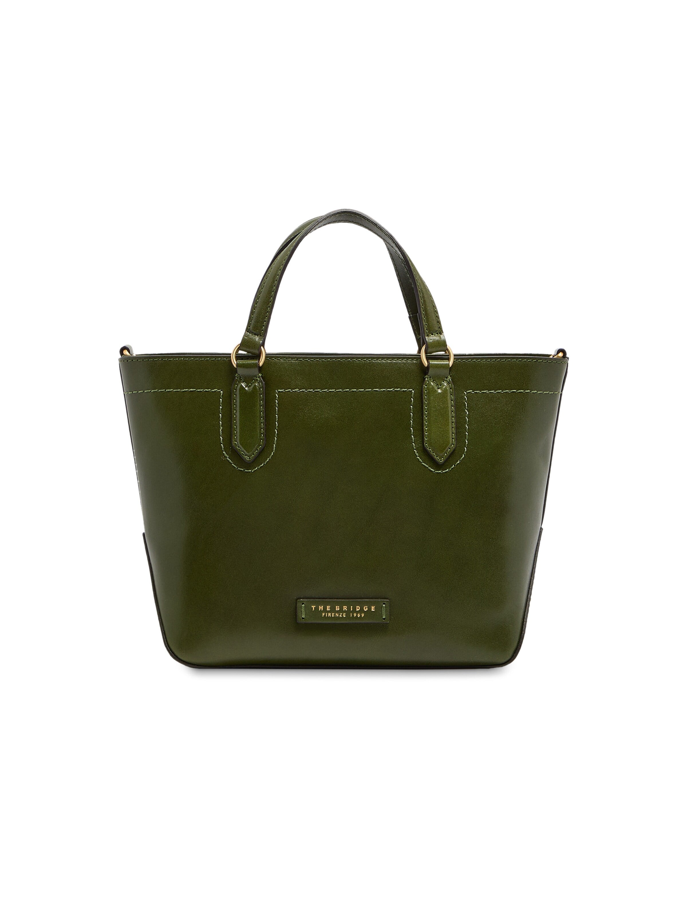 The Bridge Shoulder Bag in Green: front