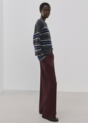 MANGO Wide leg Pleat-Front Pants 'Cinta' in Red