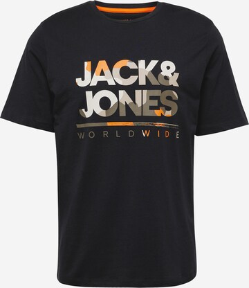 T-Shirt 'JJLUKE' JACK & JONES en noir : devant