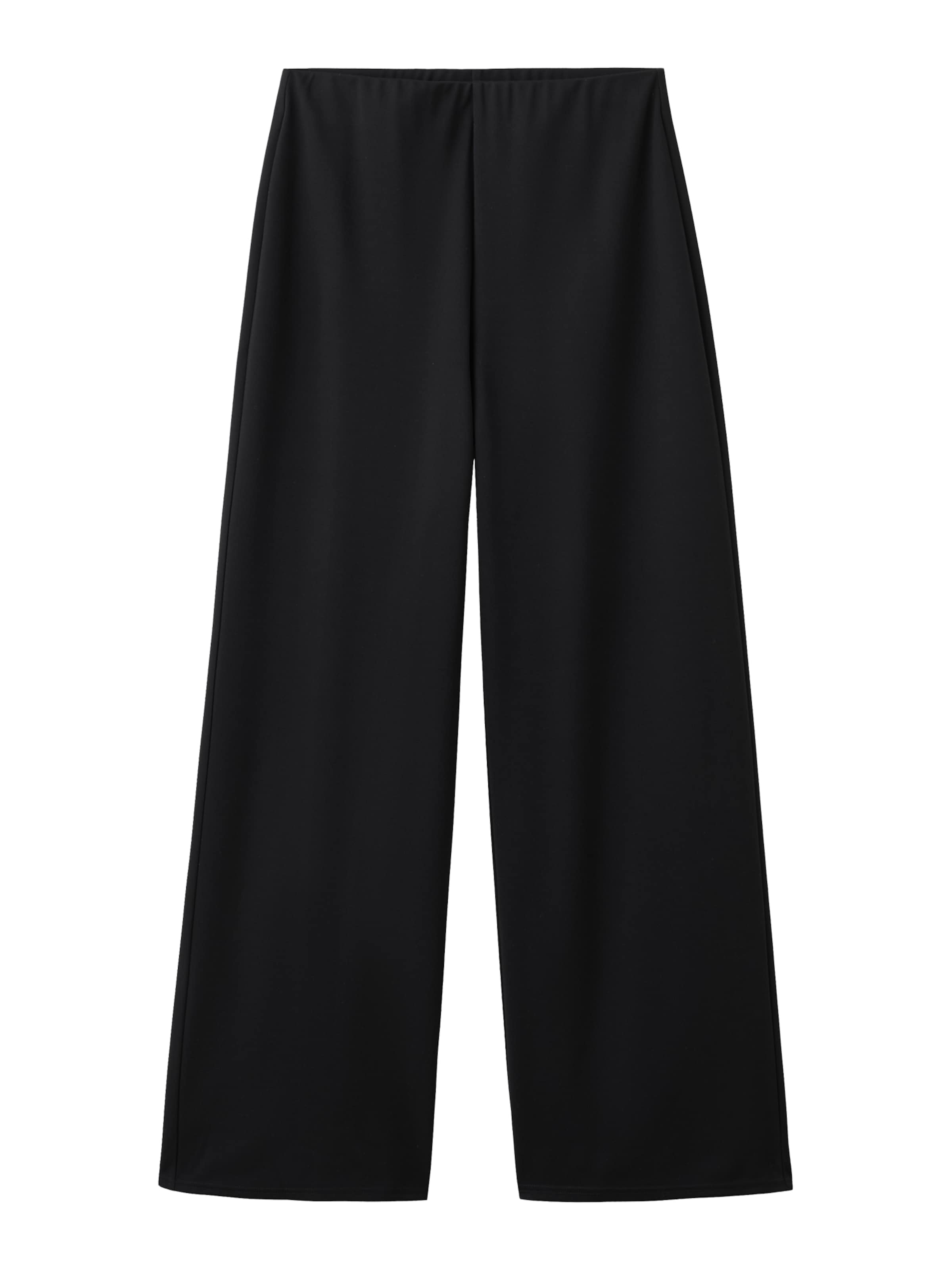 MANGO Wide leg Broek 'CANDELO' in Zwart: voorkant