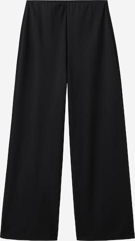 MANGOWide Leg/ Široke nogavice Hlače 'CANDELO' - crna boja: prednji dio