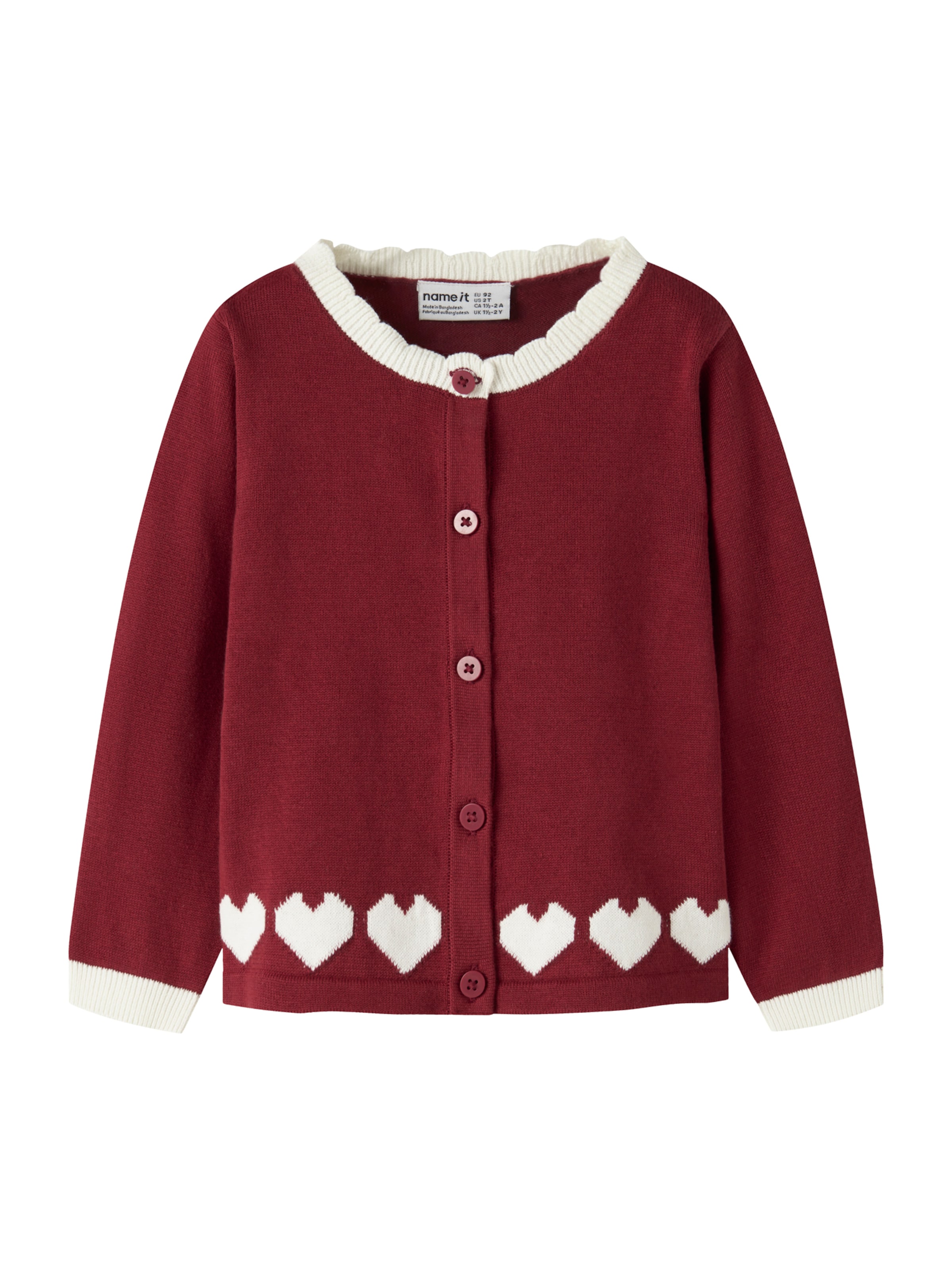 Cardigan 'NMFRALBOS' NAME IT en rouge : devant